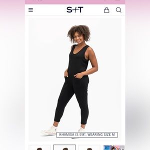 Smash and Tess Saturday Romper, Black, Size Medium.